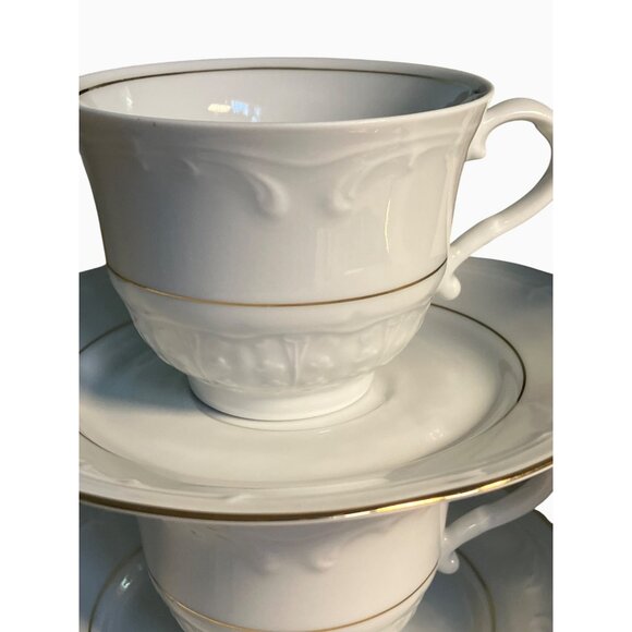 Southington Baum Golden Rhapsody Fine China Tea Coffee Cups and Saucers Set Of 4 - Picture 4 of 11
